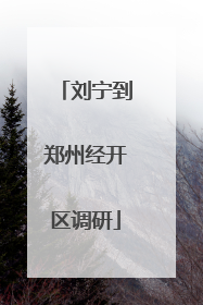 刘宁到郑州经开区调研