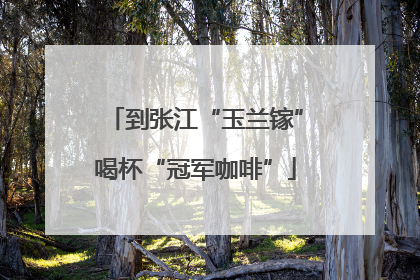 到张江“玉兰镓”喝杯“冠军咖啡”