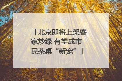 北京即将上架客家炒绿 有望成市民茶桌“新宠”