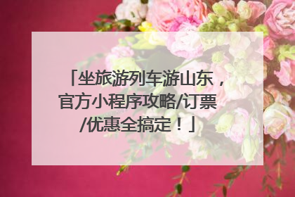 坐旅游列车游山东，官方小程序攻略/订票/优惠全搞定！