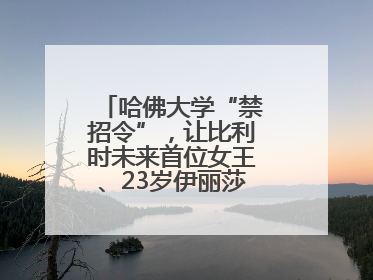 哈佛大学“禁招令”，让比利时未来首位女王、23岁伊丽莎白公主难毕业