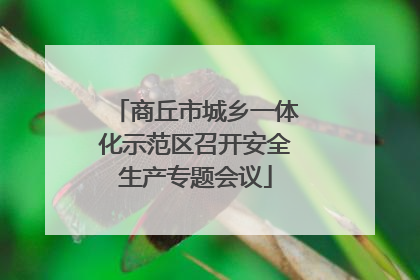 商丘市城乡一体化示范区召开安全生产专题会议