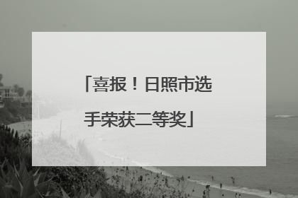 喜报！日照市选手荣获二等奖