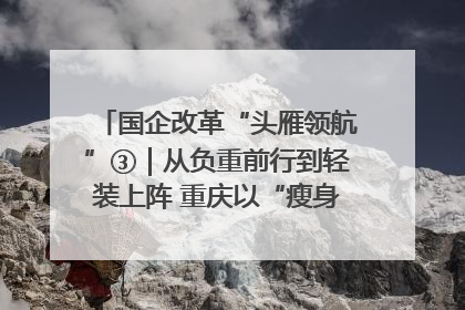 国企改革“头雁领航”③｜从负重前行到轻装上阵 重庆以“瘦身”谋“健体”