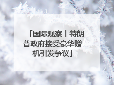 国际观察丨特朗普政府接受豪华赠机引发争议