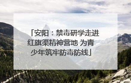 安阳：禁毒研学走进红旗渠精神营地 为青少年筑牢防毒防线