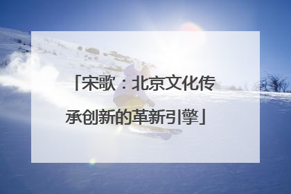 宋歌：北京文化传承创新的革新引擎