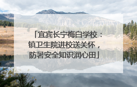 宜宾长宁梅白学校：镇卫生院进校送关怀，防暑安全知识润心田