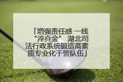 增强责任感 一线“淬真金” 湖北司法行政系统锻造高素质专业化干警队伍