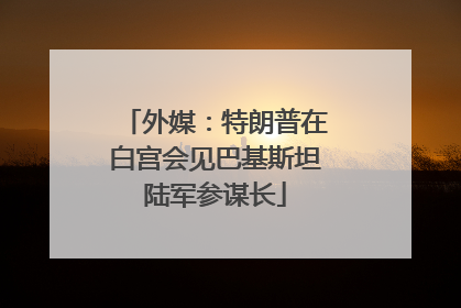 外媒：特朗普在白宫会见巴基斯坦陆军参谋长