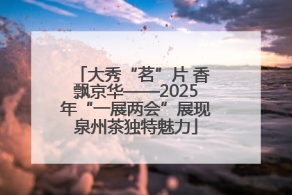 大秀“茗”片 香飘京华——2025年“一展两会”展现泉州茶独特魅力