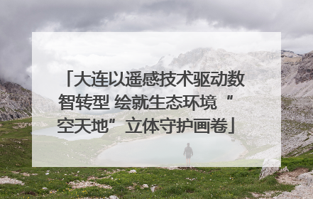 大连以遥感技术驱动数智转型 绘就生态环境“空天地”立体守护画卷