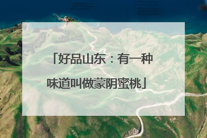 好品山东：有一种味道叫做蒙阴蜜桃