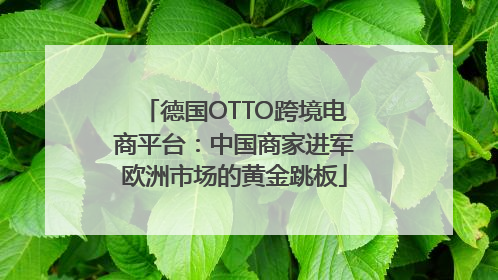 德国OTTO跨境电商平台：中国商家进军欧洲市场的黄金跳板