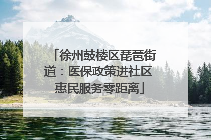 徐州鼓楼区琵琶街道：医保政策进社区 惠民服务零距离