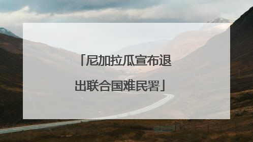 尼加拉瓜宣布退出联合国难民署