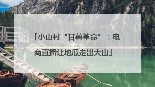 小山村“甘薯革命”：电商直播让地瓜走出大山