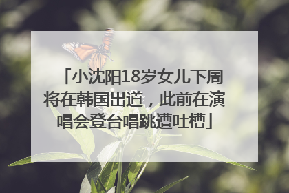 小沈阳18岁女儿下周将在韩国出道，此前在演唱会登台唱跳遭吐槽