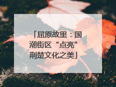屈原故里：国潮街区“点亮”荆楚文化之美