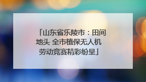 山东省乐陵市：田间地头 全市植保无人机劳动竞赛精彩纷呈