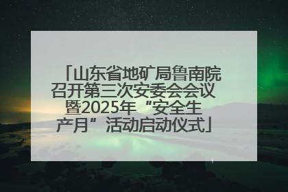 山东省地矿局鲁南院召开第三次安委会会议暨2025年“安全生产月”活动启动仪式