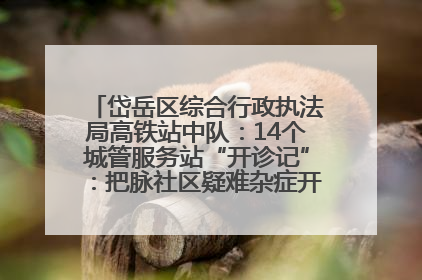 岱岳区综合行政执法局高铁站中队：14个城管服务站“开诊记”：把脉社区疑难杂症开出治理良方