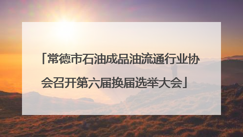 常德市石油成品油流通行业协会召开第六届换届选举大会