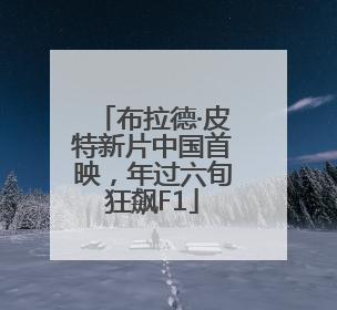 布拉德·皮特新片中国首映，年过六旬狂飙F1
