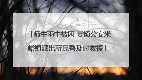 师生雨中被困 娄烦公安米峪镇派出所民警及时救援