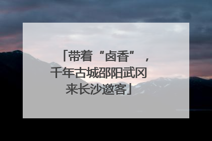 带着“卤香”，千年古城邵阳武冈来长沙邀客