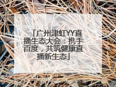 广州津虹YY直播生态大会：携手百度，共筑健康直播新生态