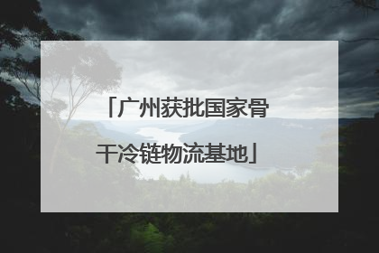 广州获批国家骨干冷链物流基地