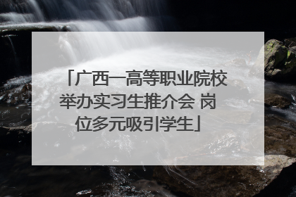 广西一高等职业院校举办实习生推介会 岗位多元吸引学生