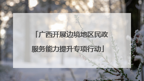 广西开展边境地区民政服务能力提升专项行动