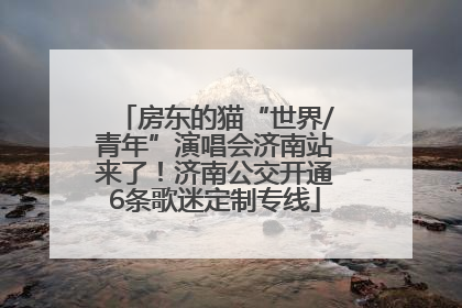 房东的猫“世界/青年”演唱会济南站来了！济南公交开通6条歌迷定制专线