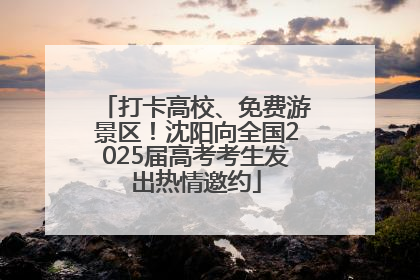 打卡高校、免费游景区！沈阳向全国2025届高考考生发出热情邀约
