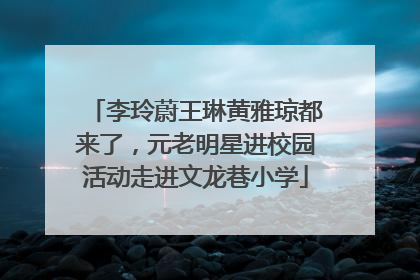 李玲蔚王琳黄雅琼都来了，元老明星进校园活动走进文龙巷小学