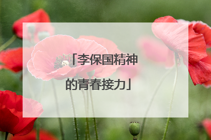 李保国精神的青春接力