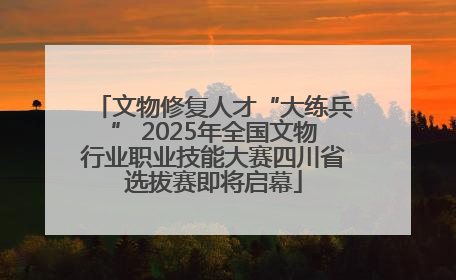 文物修复人才“大练兵” 2025年全国文物行业职业技能大赛四川省选拔赛即将启幕