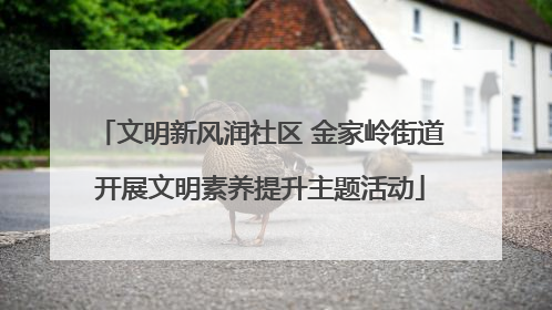 文明新风润社区 金家岭街道开展文明素养提升主题活动
