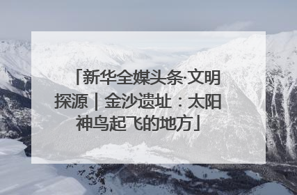 新华全媒头条·文明探源｜金沙遗址：太阳神鸟起飞的地方