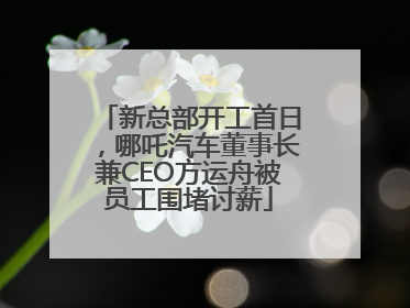 新总部开工首日，哪吒汽车董事长兼CEO方运舟被员工围堵讨薪