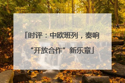 时评：中欧班列，奏响“开放合作”新乐章