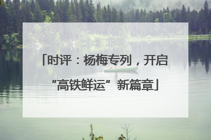时评：杨梅专列，开启“高铁鲜运”新篇章