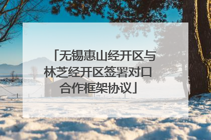 无锡惠山经开区与林芝经开区签署对口合作框架协议