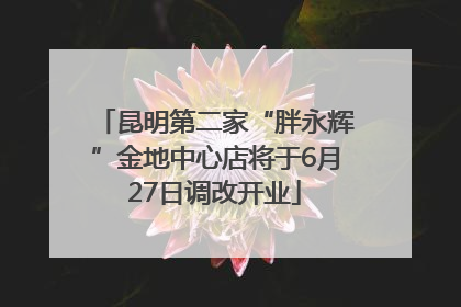 昆明第二家“胖永辉”金地中心店将于6月27日调改开业