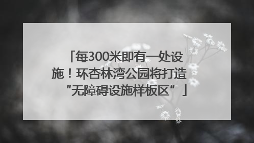 每300米即有一处设施！环杏林湾公园将打造“无障碍设施样板区”