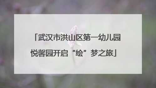 武汉市洪山区第一幼儿园悦馨园开启“绘”梦之旅