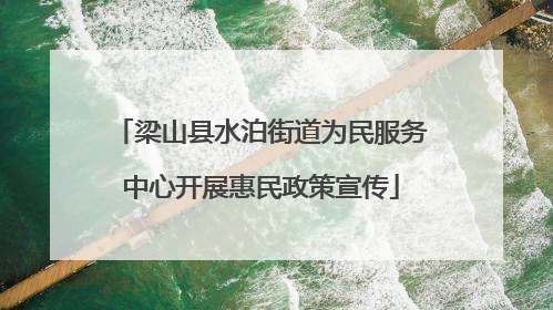 梁山县水泊街道为民服务中心开展惠民政策宣传