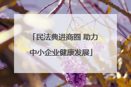 民法典进商圈 助力中小企业健康发展